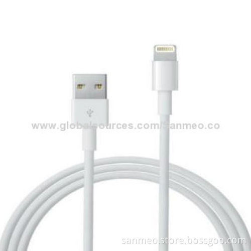 Data Cable for iPhone 5 (Round) with 1m Length, 2.6mm OD